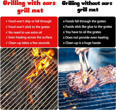 2 Alfombrillas Antiadherentes para BBQ y Horneado Negro