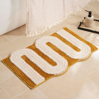 Alfombras baño bohemias onduladas 30x20 pulg antideslizante