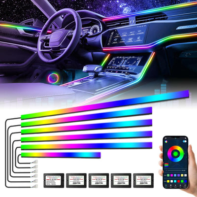 Tira LED RGB 6 en 1 para coche 175" 593LEDs