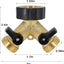 Conector Y manguera latón 3/4pulg 1 pack