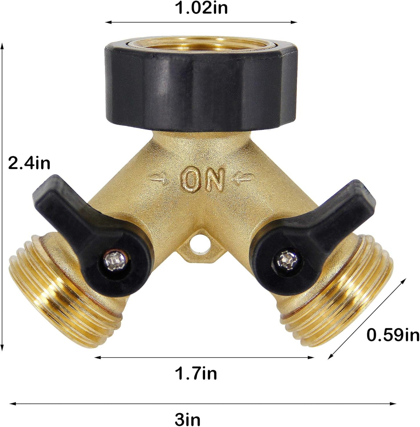 Conector Y manguera latón 3/4pulg 1 pack