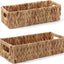 Cesta mimbre asa para organizar encimera bohemio rectangular