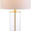 Lámpara mesa vidrio dorado 29.25pulg LED sala dormitorio