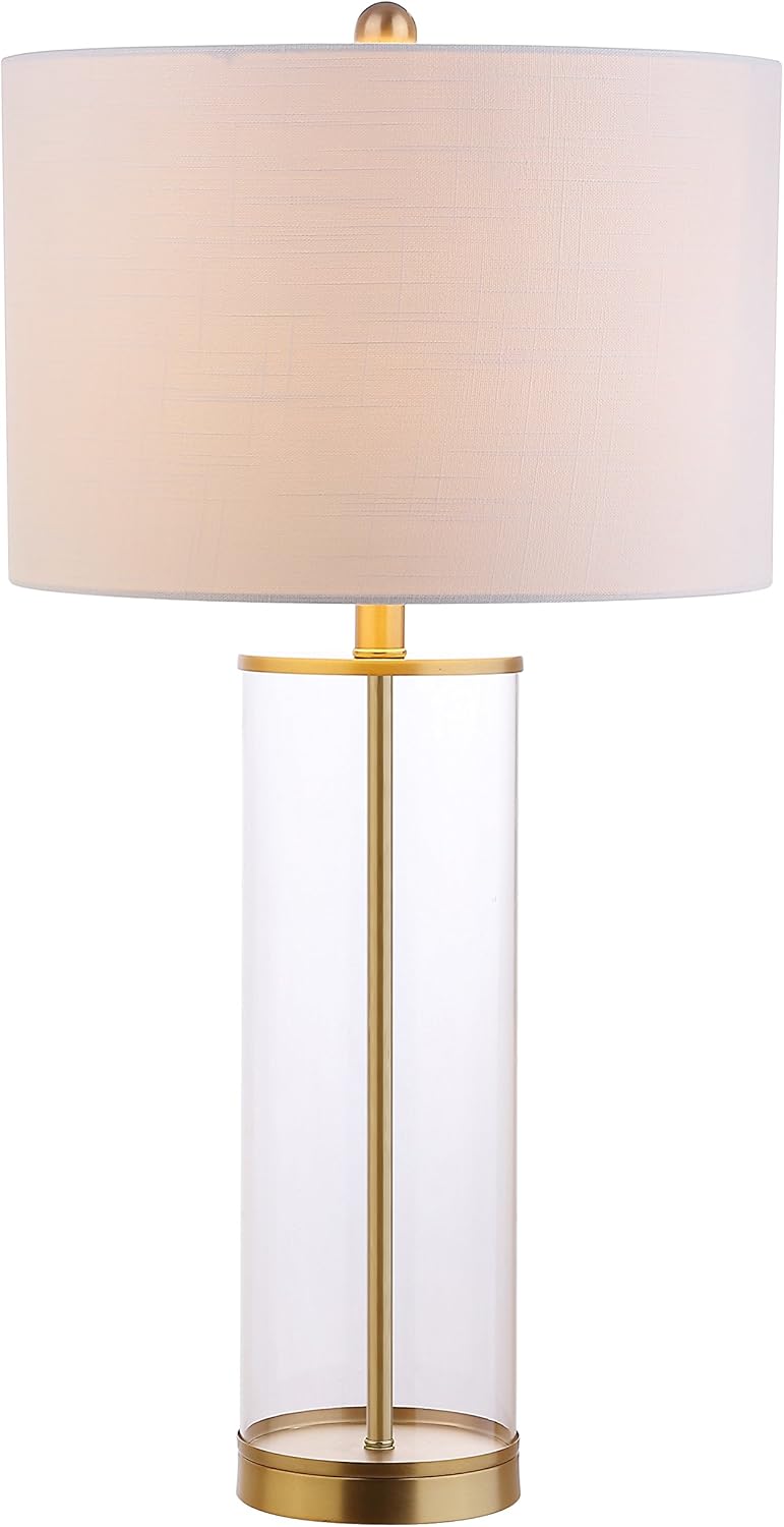 Lámpara mesa vidrio dorado 29.25pulg LED sala dormitorio