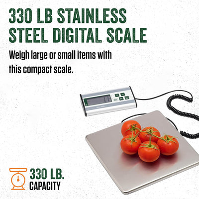 Báscula digital acero inox 330 lb color plateado