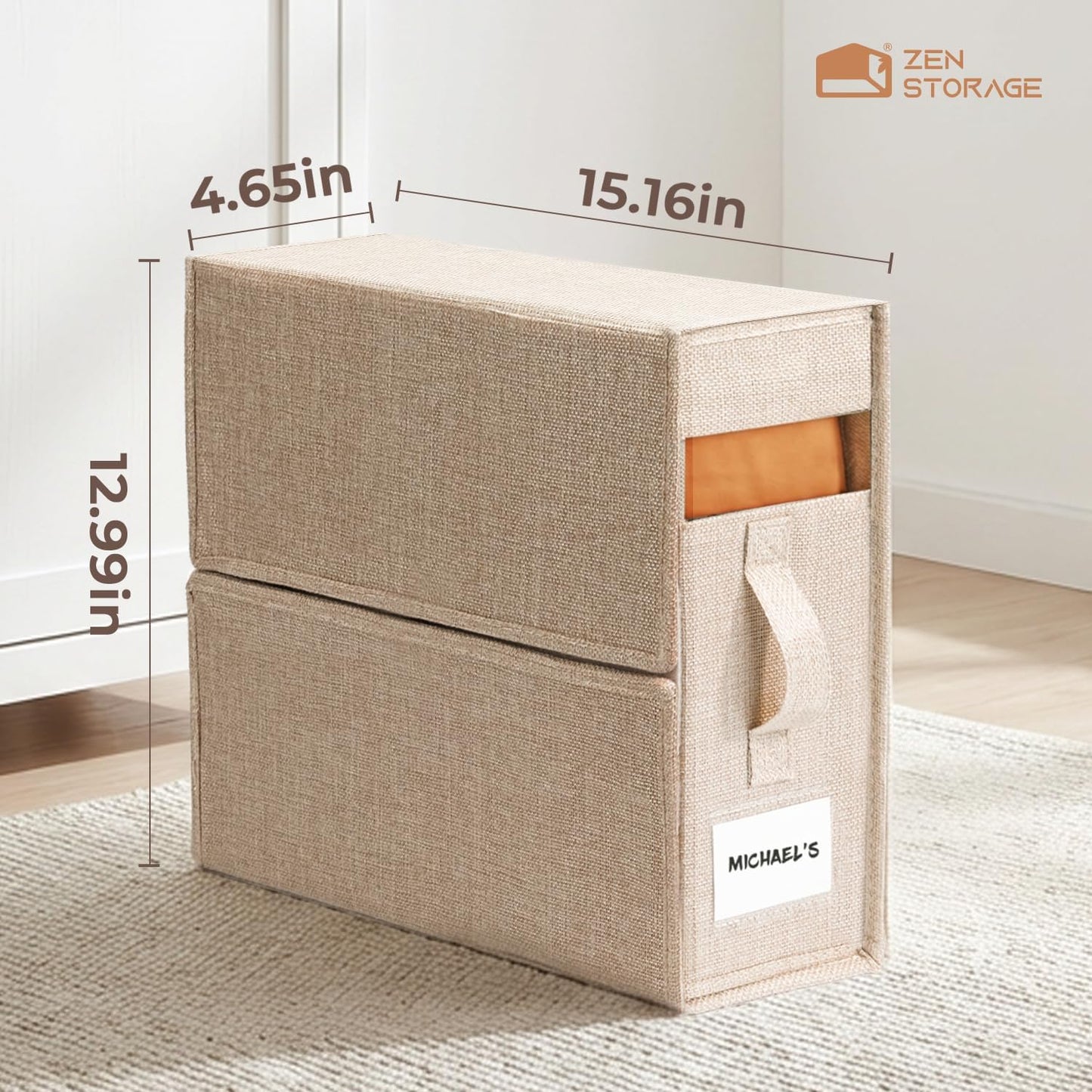 Pack 12 organiz. sábanas King/Queen con ventana plegable