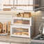 Panera de esquina doble capa grande contenedor pan blanco