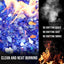 Vidrio fuego 10lb 1/2pulg azul cobalto reflectante chimenea