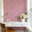 Papel tapiz autoadhesivo leopardo rosa impermeable para dormitorio