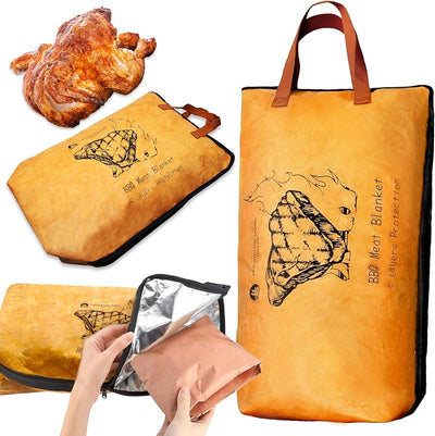 Manta barbacoa 5 capas aislada para carne con asa