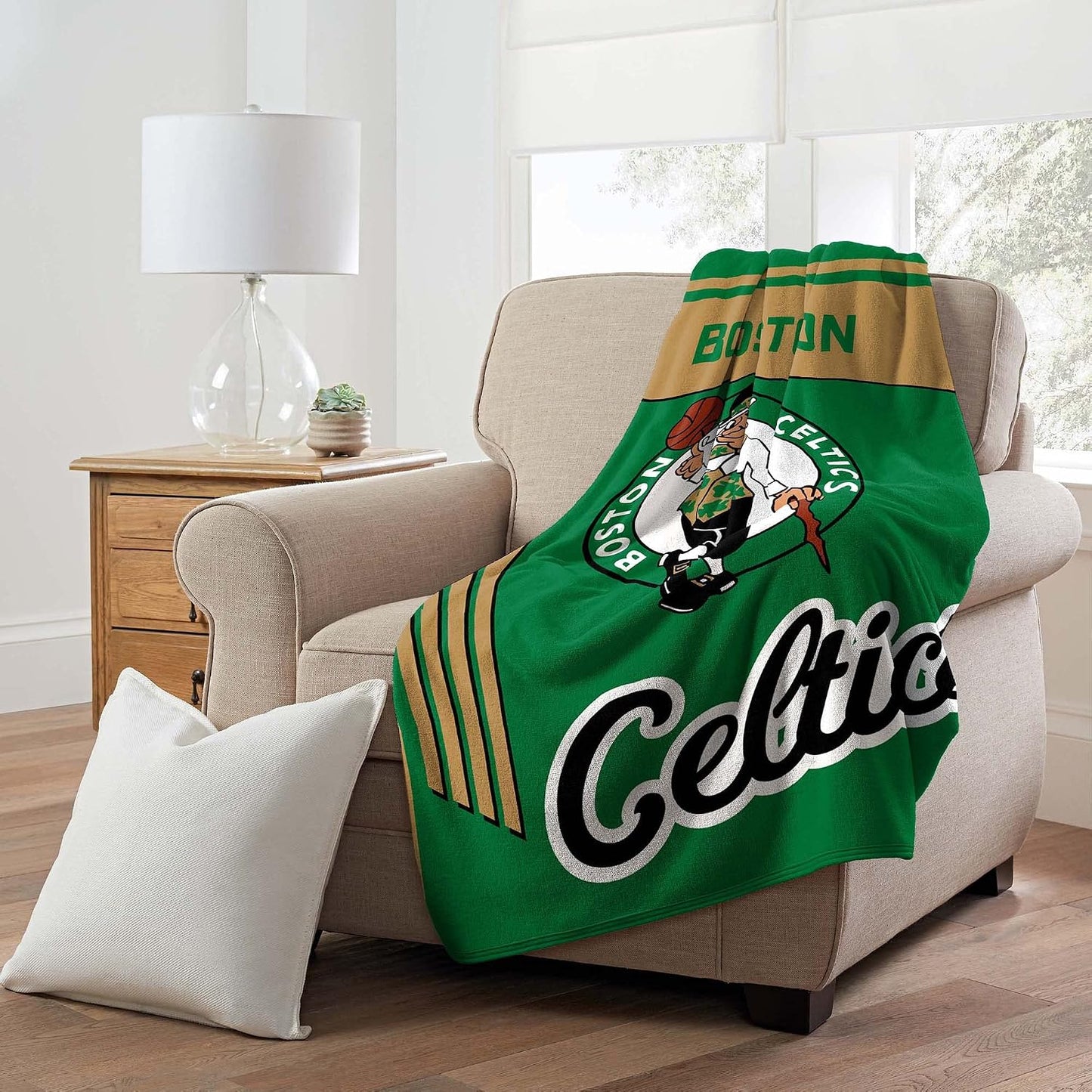 Manta microfibra NBA Celtics 46x60" acogedora para sala