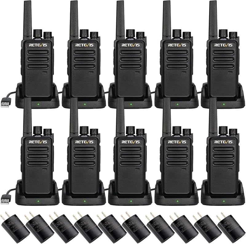 Radio bidireccional RT68 2 vías recargable USB 10 Pzas