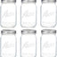 Tarros Mason boca ancha 32oz set 6 aptos microondas