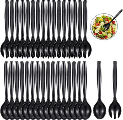 Set 32 cubiertos plástico grandes 9.8pulg para fiestas y eventos