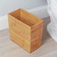 Cesta basura rectangular bambú 10.5x5.75x10"