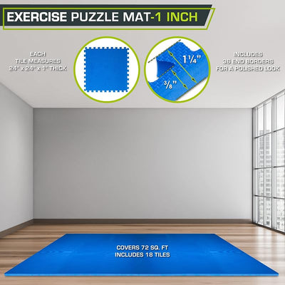 Matas de ejercicios EVA extra gruesa pack 3 azules