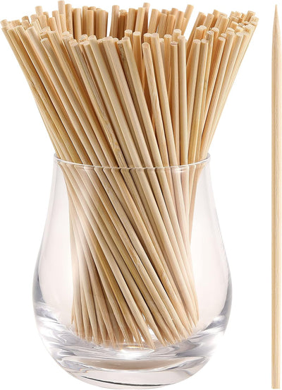 200 Pinchos Bambú 8pulg para Aperitivos Frutas Brochetas