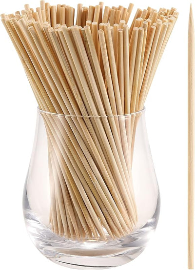 200 Pinchos Bambú 8pulg para Aperitivos Frutas Brochetas