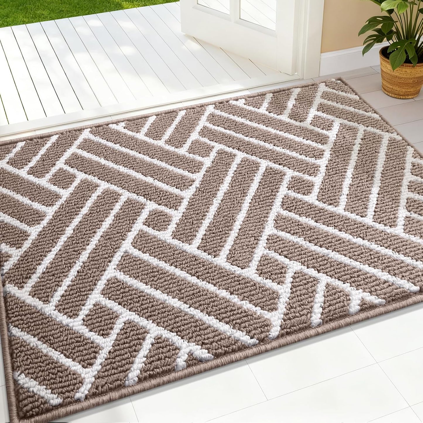 Tapete interior 32x20pulg antiderrap absorbente perfil bajo