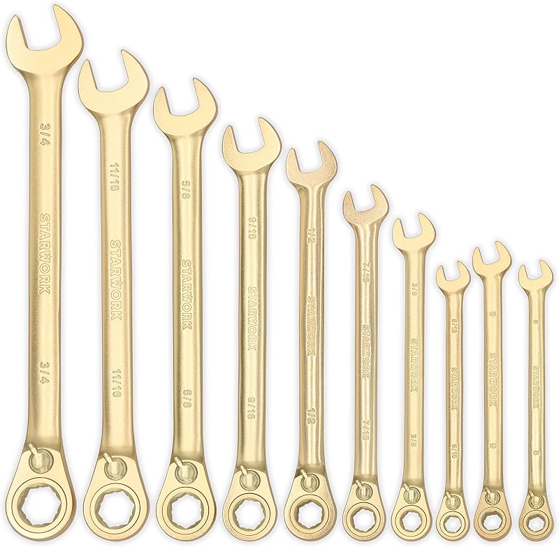 Set 20 Pzas Llaves Trinquete Reversible 5/16-3/4 8-19mm