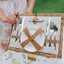 Cesta picnic madera vintage estilo inglés para 4
