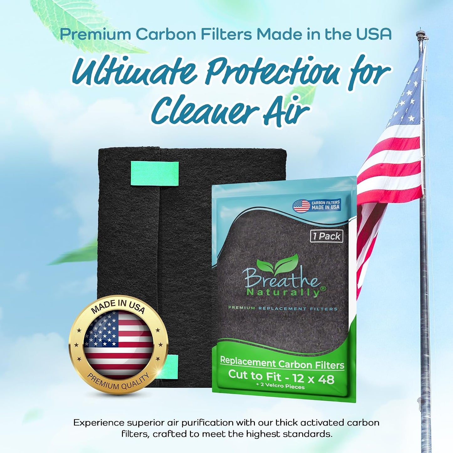 Filtro aire carbón activado universal corte a medida