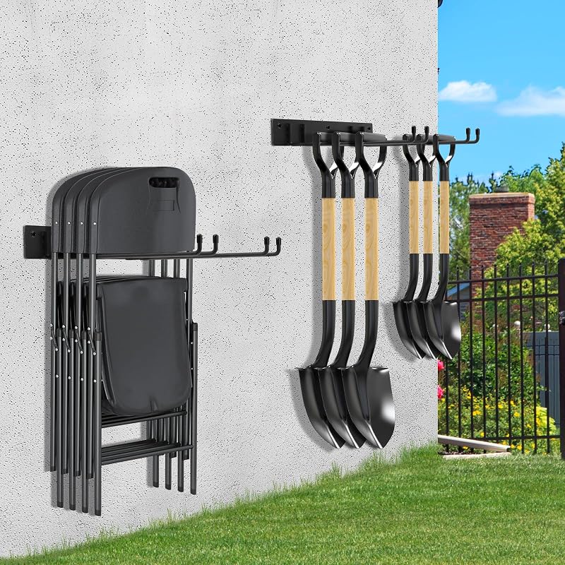 Estante metal sillas plegables pack 2 resistente garaje