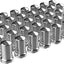 Tapones plástico ABS cromado 1.299" brida llanta set 40
