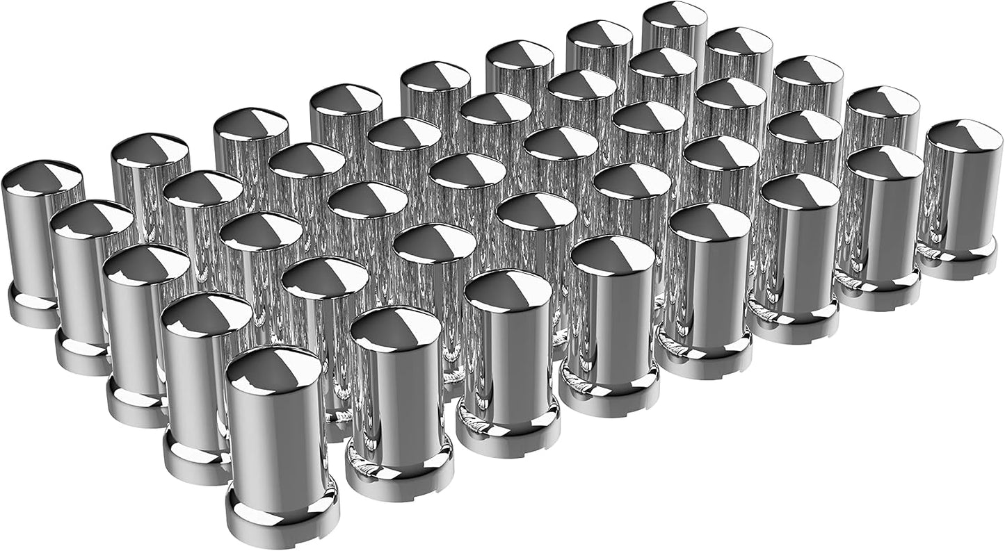 Tapones plástico ABS cromado 1.299" brida llanta set 40