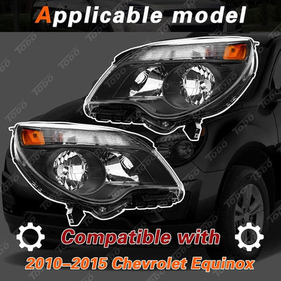 Conjunto faros delanteros Chevy Equinox izq/dcha (negro)