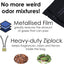 Bolsa metal doble cara cierre cremallera 3x4" color dorado