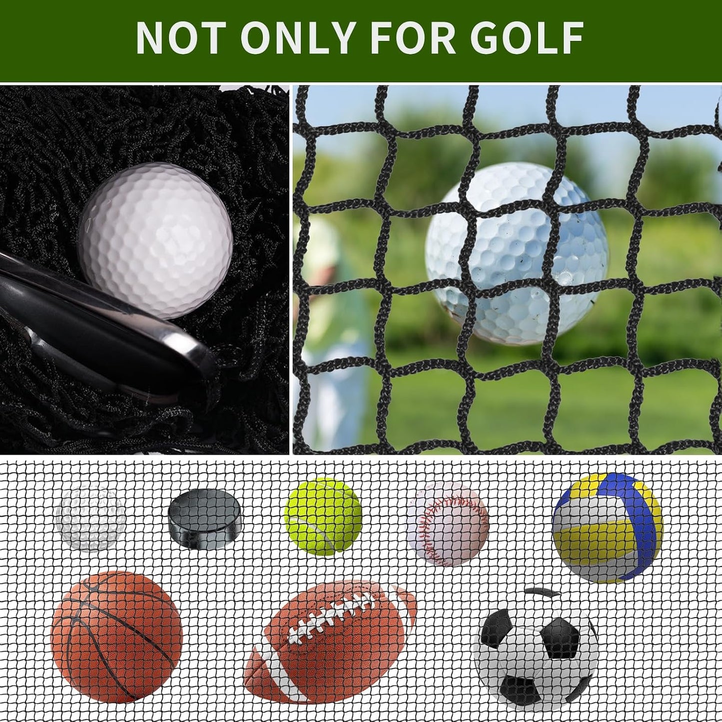 Red práctica deportiva 10x30ft para golf fútbol hockey