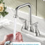 Grifo baño 4" 3 orificios níquel cepillado sin plomo