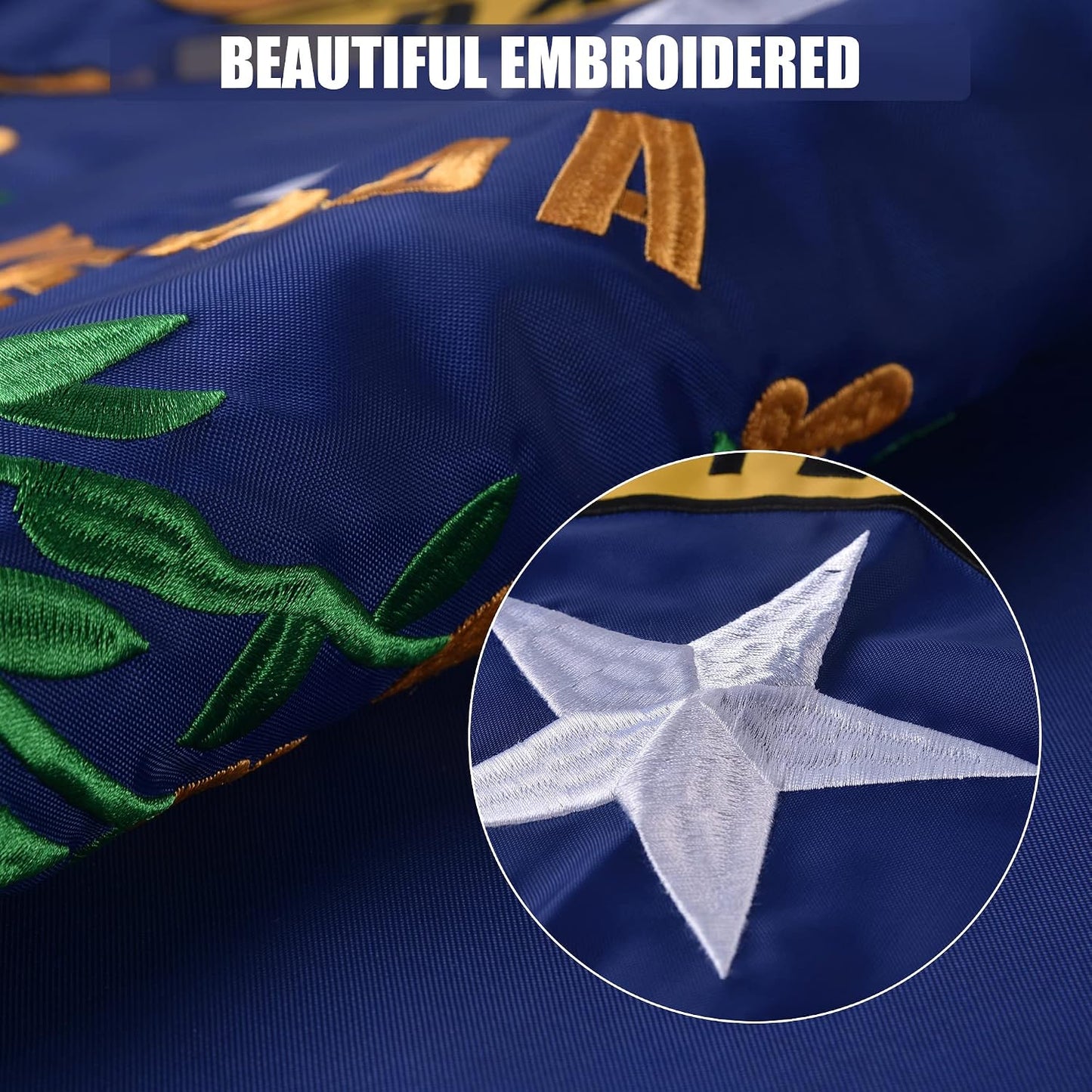 Bandera Nevada 3x5ft bordada poliéster duradero rayas cosidas