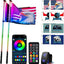 2 Pzas Luces Látigo COB 4" RGB con APP Control