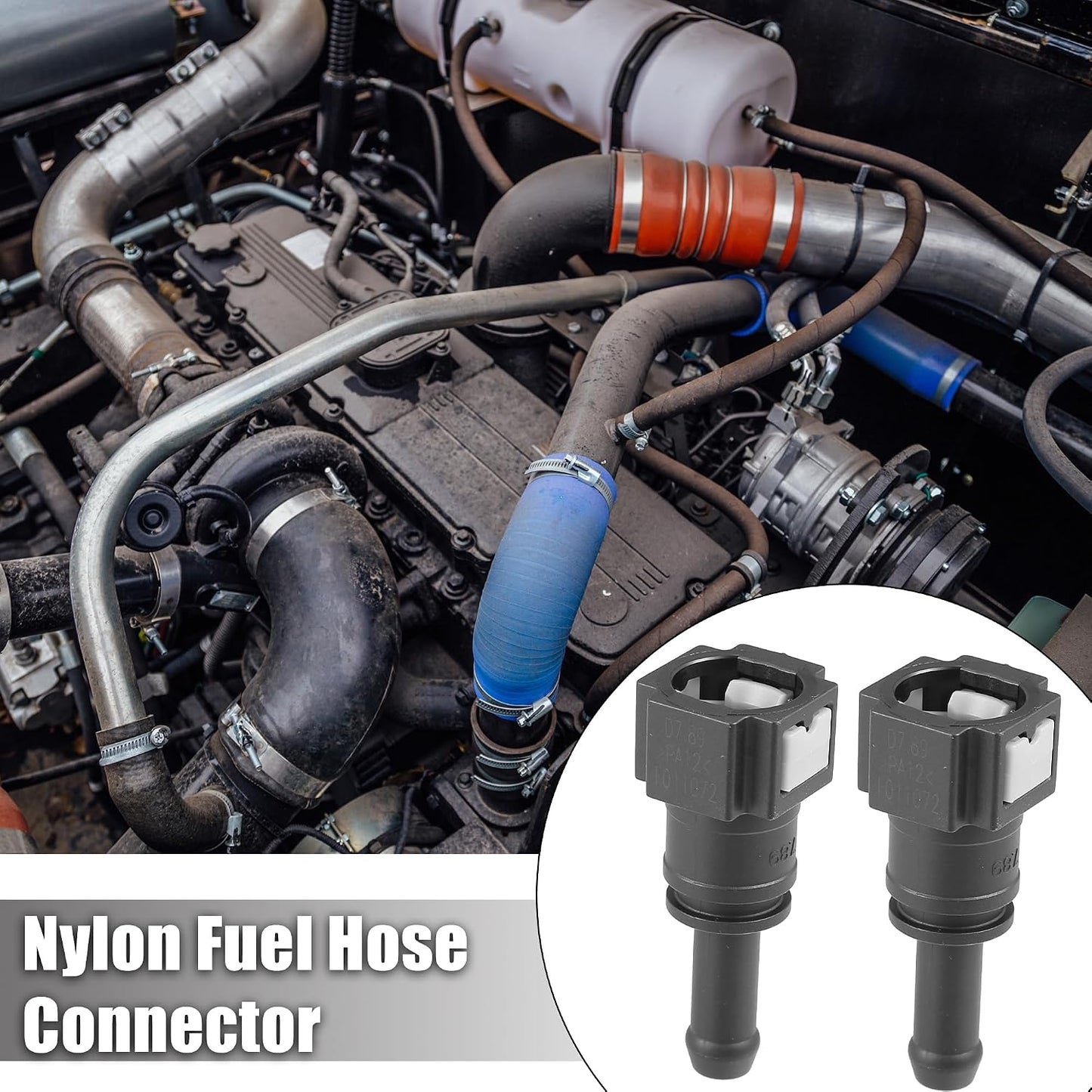 2 Pzas Conector Combustible 5/16 Con Barba