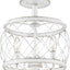 Iluminación techo 3 luces 180w blanco antiguo 14x13pulg