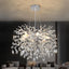 Candelabro cristal plateado 18" moderno para comedor