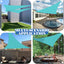 Toldo Vela Triangular HDPE 10x10x10' 95% UV Resiste Turquesa
