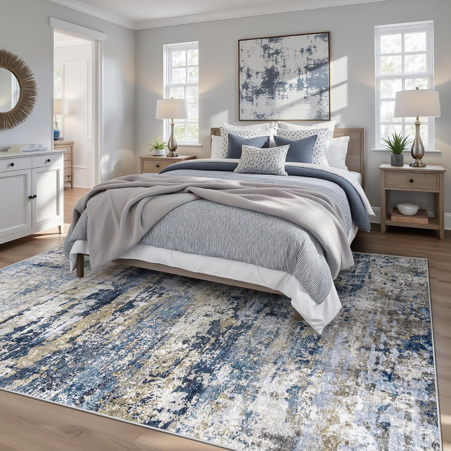 Alfombra 5x7ft para sala dormitorio antiderrap
