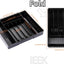 Organiz. cubiertos cajón cocina expandible ajustable negro