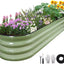 Jardinera elevada galvanizada 8x2x1pie con bordes seguridad