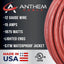 Cable extensión 100ft rojo impermeable exterior