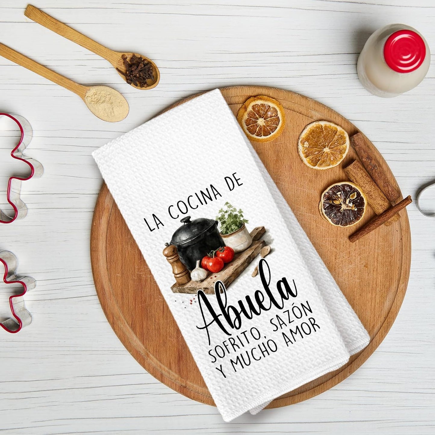 Toalla de cocina y de mano española para abuela