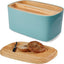Caja pan con tabla cortar 14.25x9.25pulg azul verde