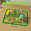 Tapete set niños 3x5ft antiderrap lavable con mapa aldea