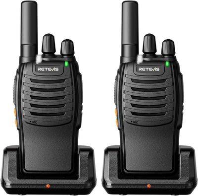 Walkie Talkies recargables FRS con linterna LED paquete 2