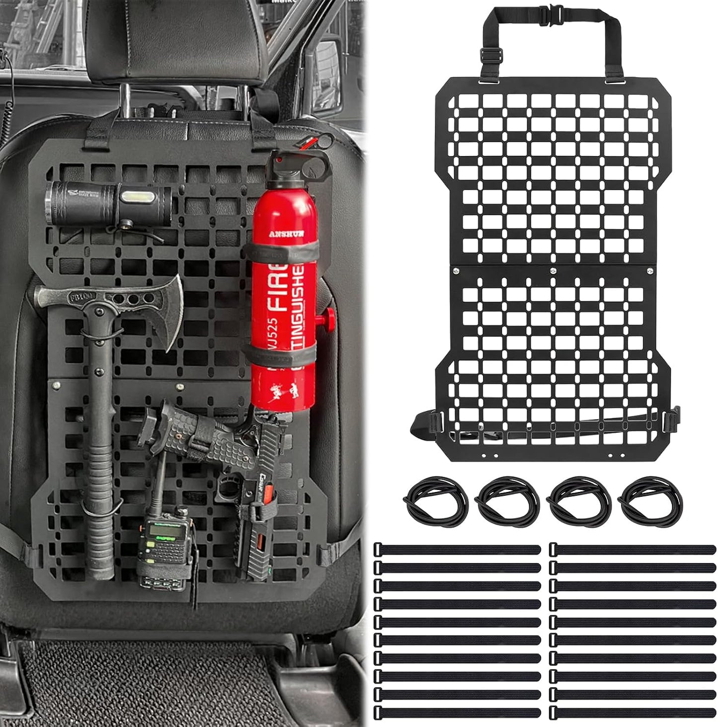 Panel Molle para camiones organiz. táctico ajustable