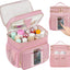 Bolsa organizadora ducha 2 capas malla secado rápido rosa