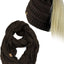 Set gorro punto trenzado y bufanda infinity